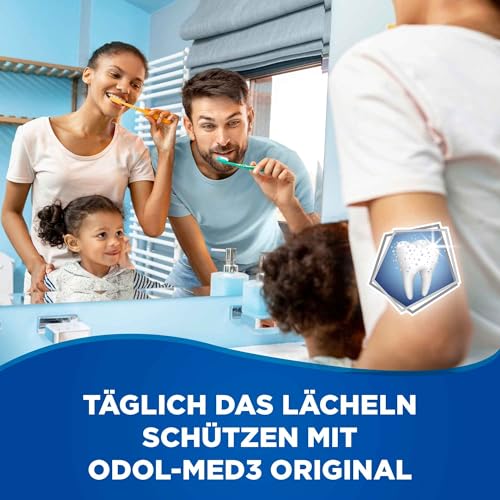 Zahncreme - Odol-med3 Original, Zahnpasta mit 3in1 Schutz für starke Zähne, gesundes Zahnfleisch** und frischen Atem, 125 ml