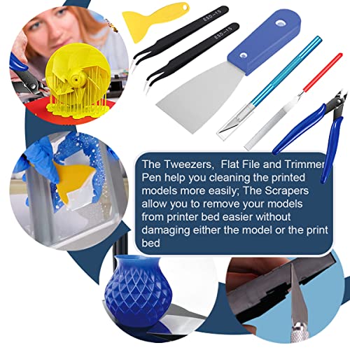 Kit outils de précision pour imprimante 3D résine avec tapis durable - 7