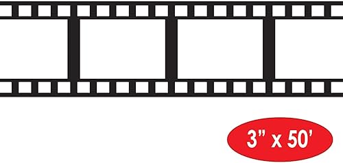 Miniatura 3 de Beistle 3 piezas de plástico VIP decoración de películas serpentinas para decoración de fiestas temáticas de la noche de premios, 3 pulgadas x 50