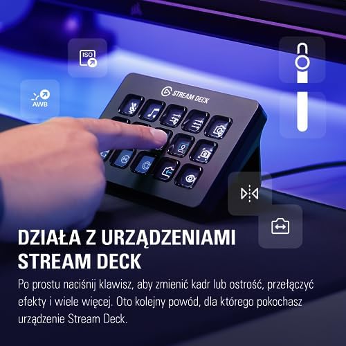 Elgato Facecam Pro, kamera internetowa z prawdziwą rozdzielczością 4K60 Ultra HD do transmisji, gier, rozmów wideo, matryca Sony, sterowanie w stylu lustrzanki, szeroki kąt, OBS, Teams, Zoom, PC/Mac