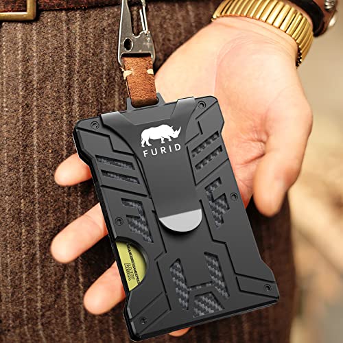 Wallet For Men Slim-Minimalist-Aluminum-Metal-Wallet With 1 Clear Window Id Badge Holder, Rfid Blocking Wallet With Money Clip, Credit Card Holder Tactical Wallet #TOP5