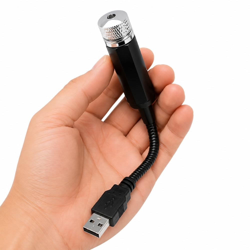 Drumstone USB Star Light Projector for Car and Room, Mini Galaxy Night Light with Flexible Gooseneck, Plug and Play LED Atmosphere Lamp for Party-(𝐒𝐩𝐞𝐜𝐢𝐚𝐥 𝟏𝟓 𝐘𝐞𝐚𝐫𝐬 𝐖𝐚𝐫𝐫𝐚𝐧𝐭𝐲)-image-9