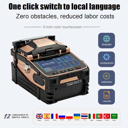 Image of SM&MM Automatic Intelligent Optical Fiber Fusion Splicer Welding Splicing Machine & Fiber Cleaver Kit (Ai-12)