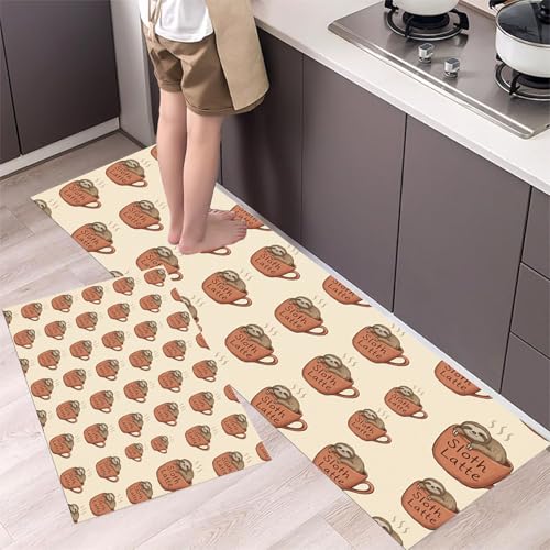 Alfombra de cocina lavable de 2 piezas para proteger suelos con comodidad 2