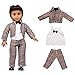 Uteruik Vêtements de poupée pour poupée américaine de 46 cm - Tenues décontractées - Chemise, veste, pantalon, accessoires de costume (#A)