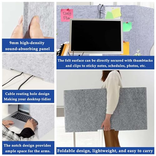Cloison de bureau acoustique en U pour s'isoler en open space - 5