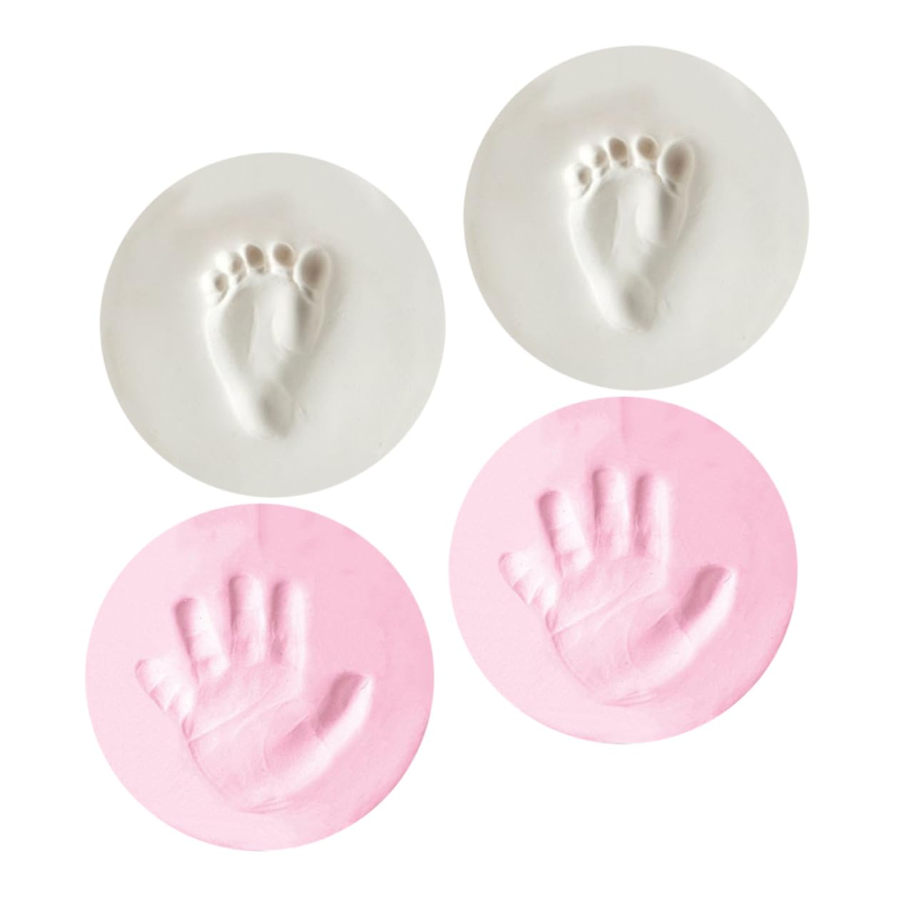 Kit Impronte Mani e Piedini in Argilla per Bambino Bambina 4 Pezzi Regalo per Nascita o Cerimonia Registrazione della Crescita del Bambino Bambina