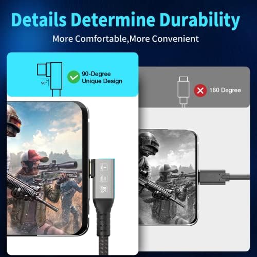 CableDeconn USB4 8K Cable 1.2M Thunderbolt 4 Compatible USB 4 Type-c Extension Cable Ultra HD 8K@60Hz 100W Charging 40Gbps Data Compatible with External SSD eGPU 1xBend 1x Straight