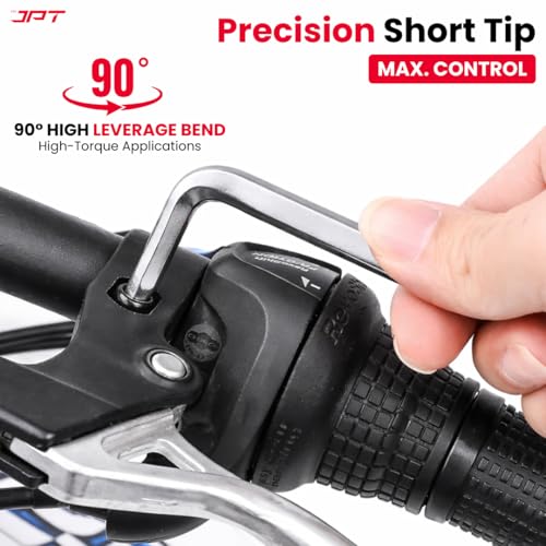 Image of JPT 9-Piece Torx Allen Key Set (T10-T50) - 5 Inch L-Type Heavy Duty CR-V Chrome Vanadium Allen Key, Professional Heavy Duty Hex Key Set with Holder for Bike, Car & Industrial Use