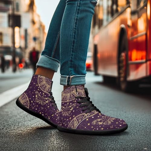 Image of Binienty Zero Drop Sole Barefoot Men's Women's PU Leather Flat Minimalist Barefoot Sneakers Athletic Shoes Waterproof