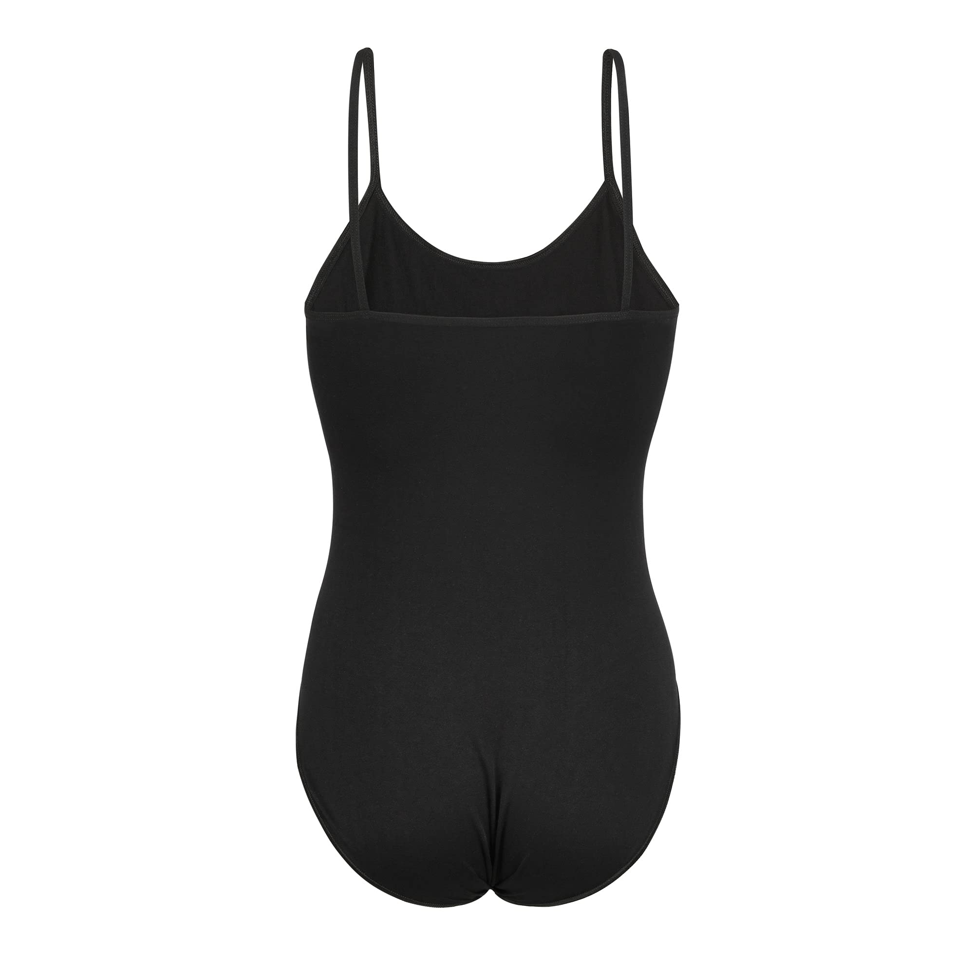 UnsichtBra Pack de 2 Body Mujer Microfibra | Body Ajustado con Tirantes Finos Tipo Spaghetti – Confort Ligero y versátil – Negro/Blanco/Piel