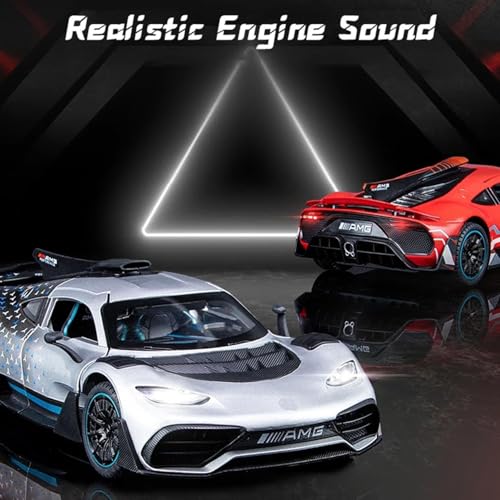Image of Sky Tech Mercedes Benz AMG ONE SUV Car 1:32 Scale Model Car Exclusive Alloy Metal Pull Back Die-cast Diecast Metal Pullback Toy Openable Doors & Light Music Best Gifts Toys Kids【Colors as Per Stock】