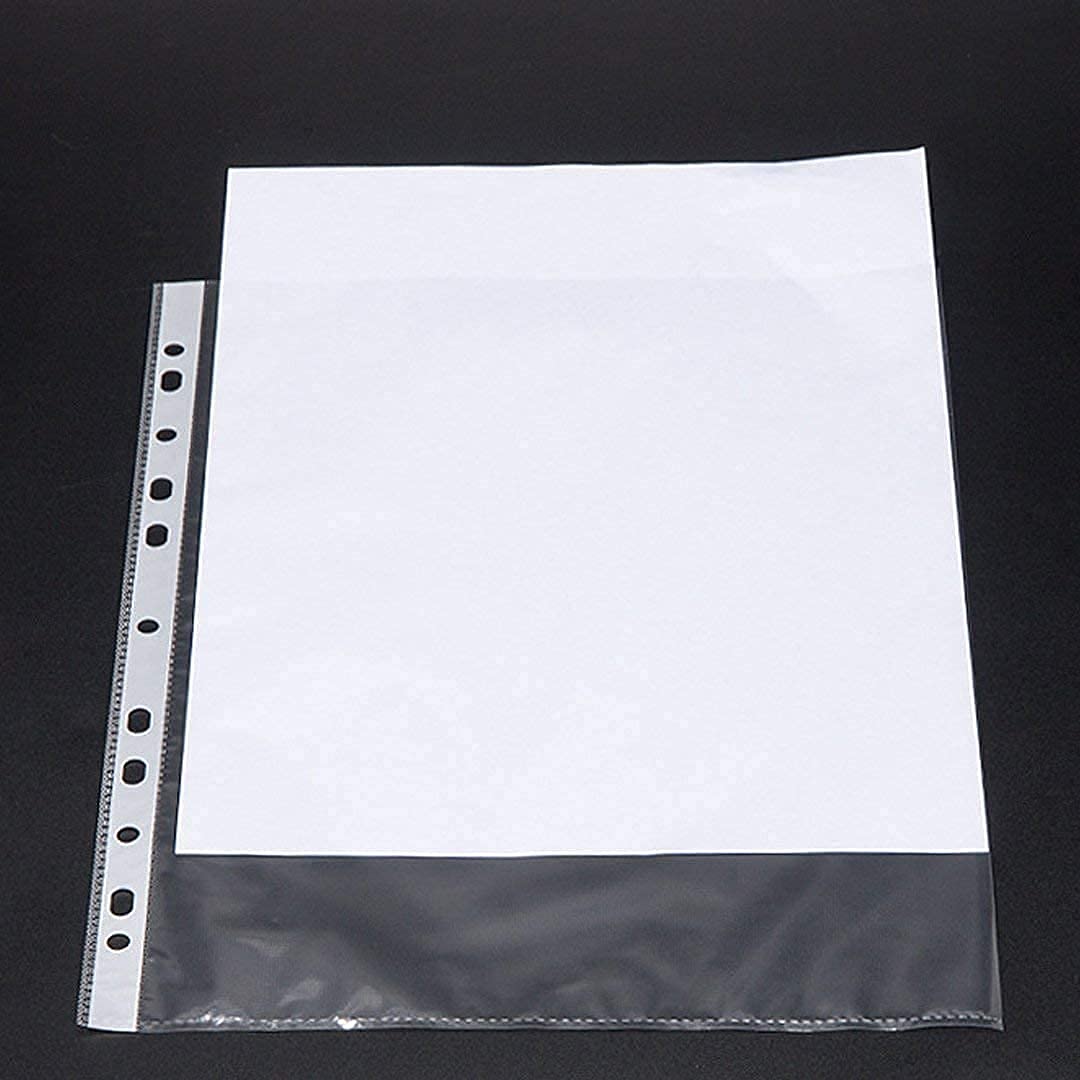 TULMAN A4 Size Transparent Document Sleeves, 25 Pcs, Heavy Duty Clear Sheet Protectors, 150 Microns, Plastic Leaf, Waterproof, 11-Hole Punched for Ring Binders & Files, Office & School Use 3