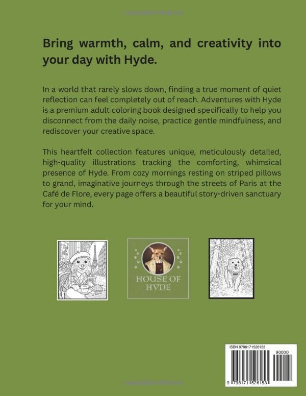 Adventures with Hyde: A Premium Adult Coloring Book for Stress Relief and Mindfulness image 3