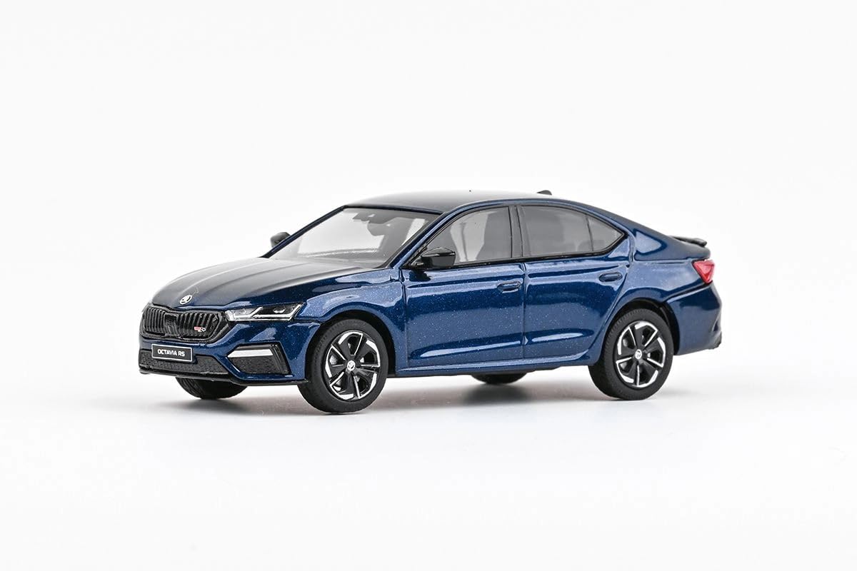 Skoda Octavia IV RS (2020) 1:43 Diecast metalowy model samochodu, wierny szczegółowy model kolekcjonerski i samochód zabawkowy dla dzieci i dorosłych, miniaturowy pojazd jako prezent – burzowy