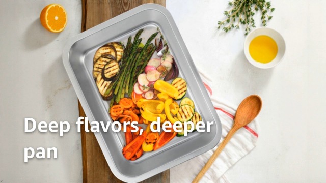 4 Inch Deep Lasagna Baking Pan with Lid, 14x10.3 Inch Large