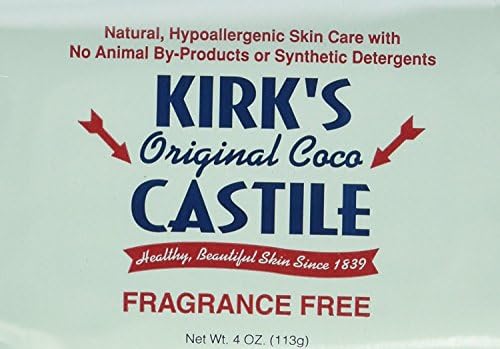 Kirk's Castile: Coco Castile Bar Soap, Fragrance Free 4 oz (2 pack)