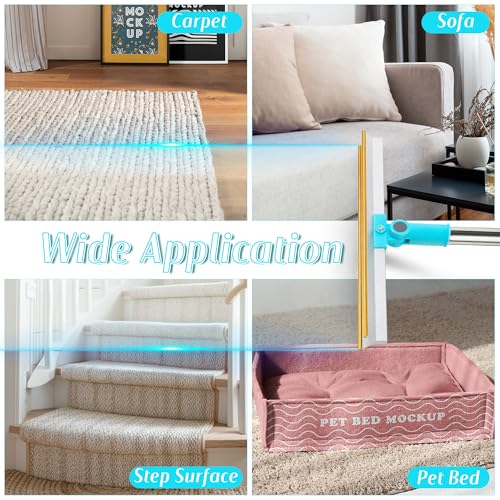 Image of 4 Packs Different Pet Hair Remover Set with Storage Bag - 180 Rotating Carpet Scraper Rake, Medium & Small Hair Removal Cleaner Tool for Couch Carpet Rug, Pet Comb for Shedding Grooming