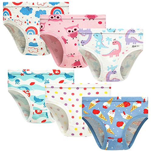 HeyKing Little Girls Panties Baby Soft 100 Cotton Underwear Toddler