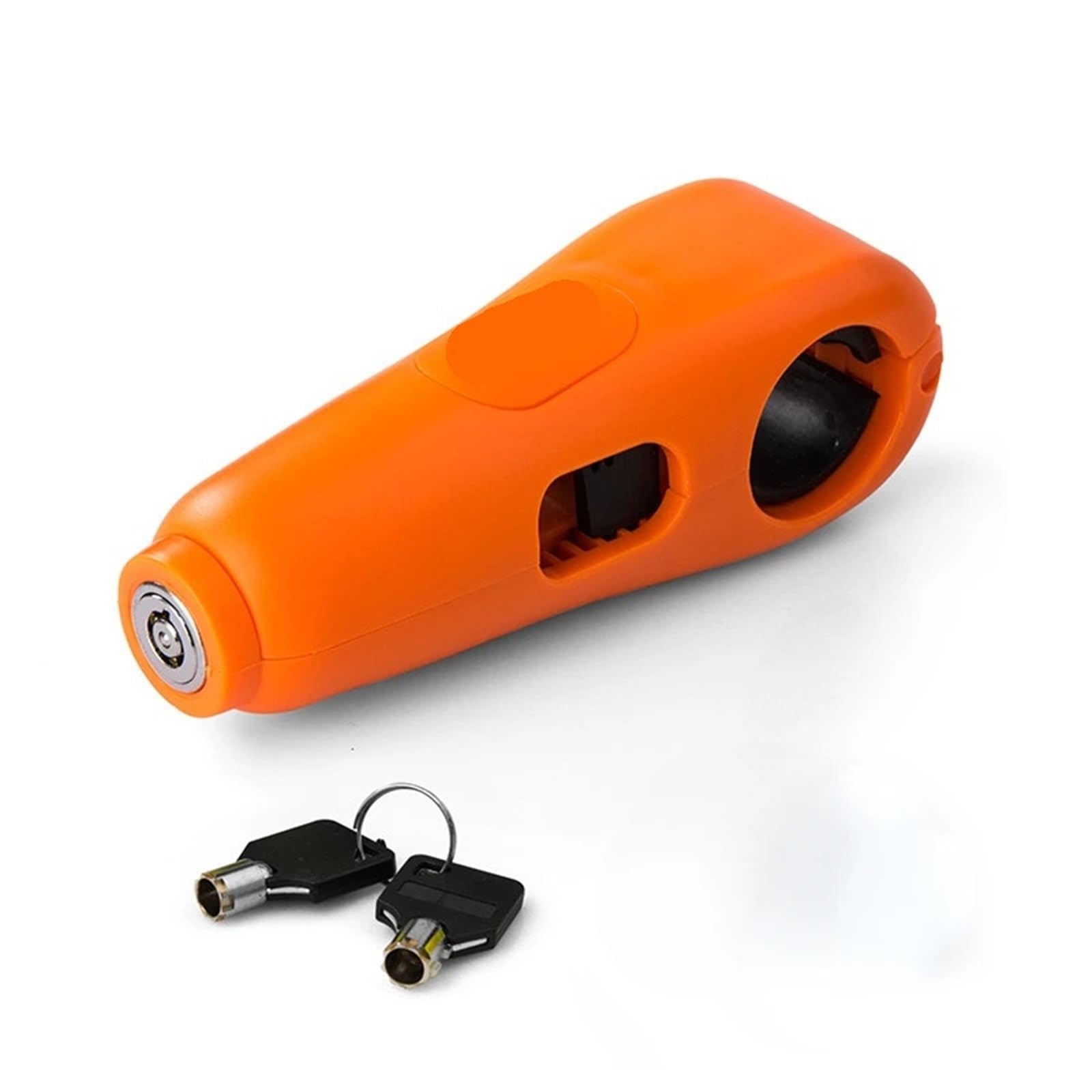 Arupmn Orange Chain Lock Motorcycle Handlebar Lock Scooter Safe Anti-Theft Accelerator Brake Lock Padlocks Motorcycle Handlebar Lock(Orange)