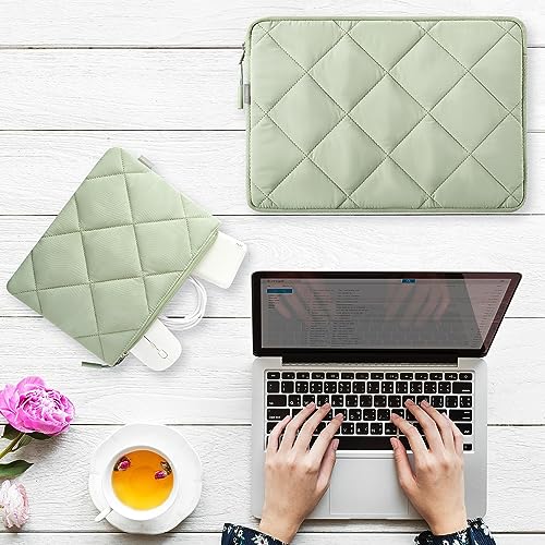 LANDICI Puffy Laptop Sleeve Case for 15 to 15.6 Inch Laptops, Mint Green - image 4
