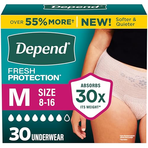 Depend Fresh Protection Adult Diapers, Incontinence Underwea