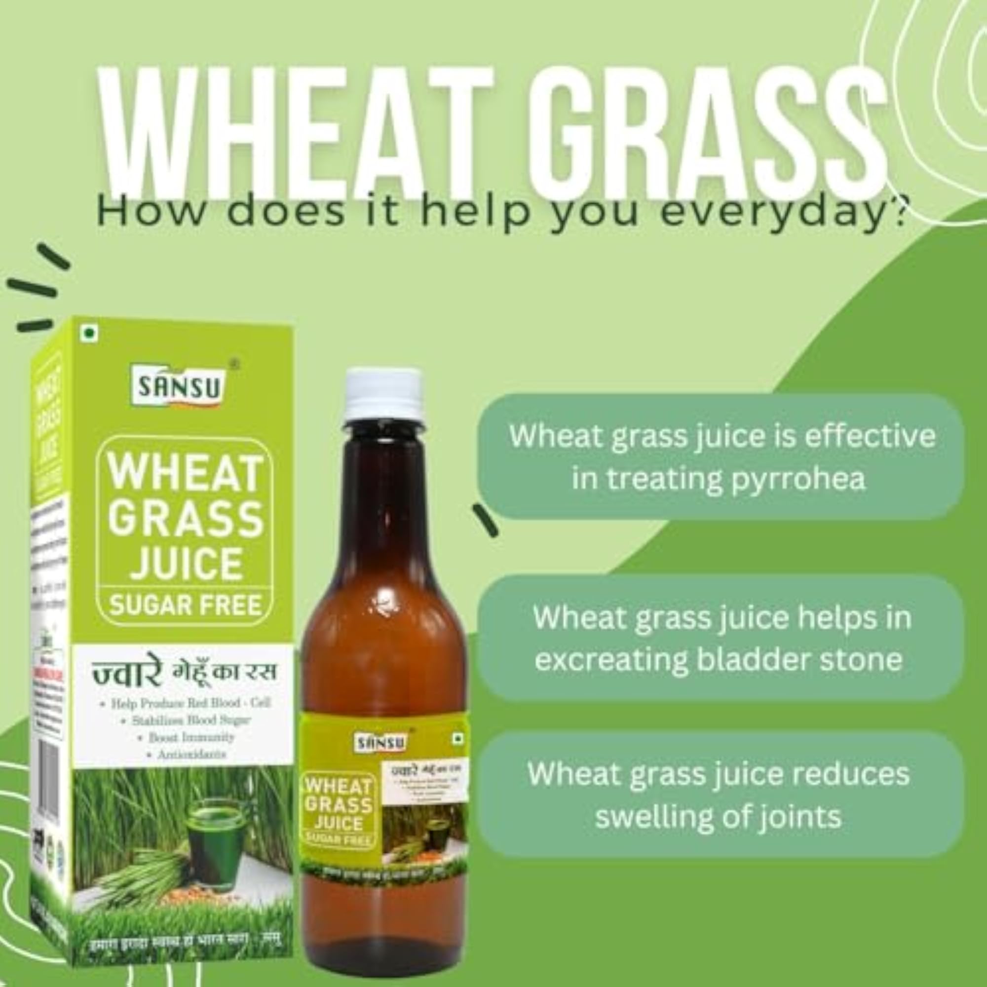 Sansu Wheat Grass Ras, 1000ml