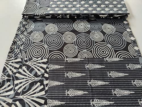 Image of Floral Printed Cotton Fabric Cloth Hand Block Print Fabric Women Material Running Jaipuri Hand Block Printed Women Dress Material Kurtis Natural 44 inch Inches Width 2.5 Meter (Pattern18)