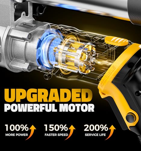 Image of Ecarke Cordless Grease Gun Compatible with DeWalt 20V Battery, 12000PSI Max Electric Grease Gun, Dual Pistol & in-Line Grip, Works with Bulk & Cartridge Grease, with 39 inch Hose & 4 Couplers (Tool Only)