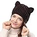 Cocobla Women's Hat Cat Ear Crochet Braided Knit Caps