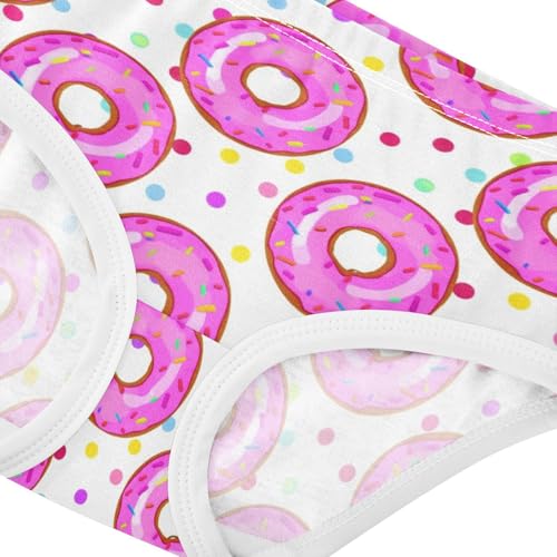 Joisal Bright Toddlers Underwear Floral 2t Cotton Panties for Girl Cute Pink Donuts Kids Briefs Undies4
