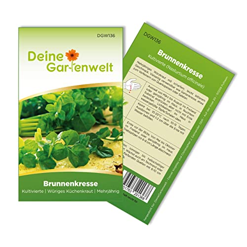 Brunnenkresse Kultivierte Samen - Nasturtium officinale - Brunnenkressesamen - Gemüsesamen - Saatgut für 1.000 Pflanzen Cover