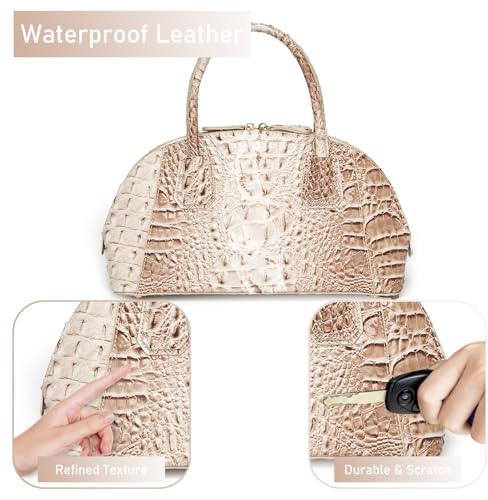 Bolso de mano doble asa de cuero vegano para mujer miniatura 6