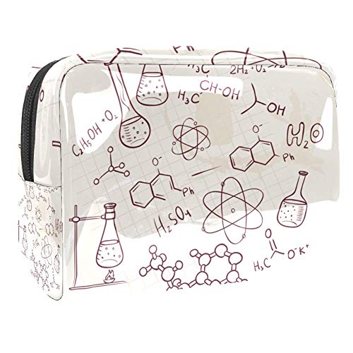 Preisvergleich Produktbild Make-up-Kosmetiktasche, multifunktional, Reise-Kulturbeutel, Organizer für Frauen, handgezeichnete Chemie