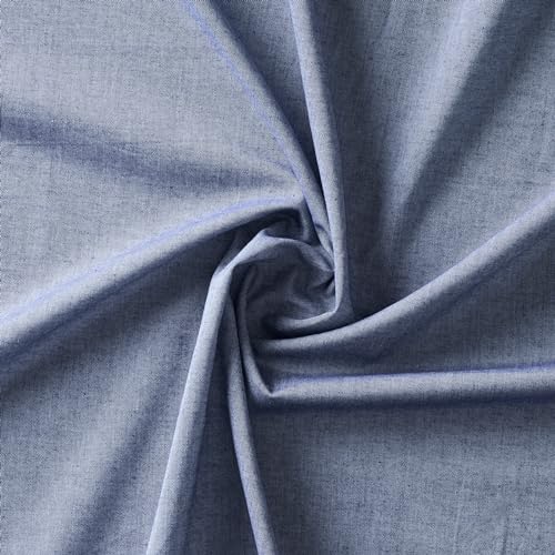 Image of 100% Pure Cotton 3 Layer Dohar, Double Bed Blanket Comforter, (90''X100'' / 230X254 CM), Uni Chambray, Skin Friendly Dohar, Color - Navy