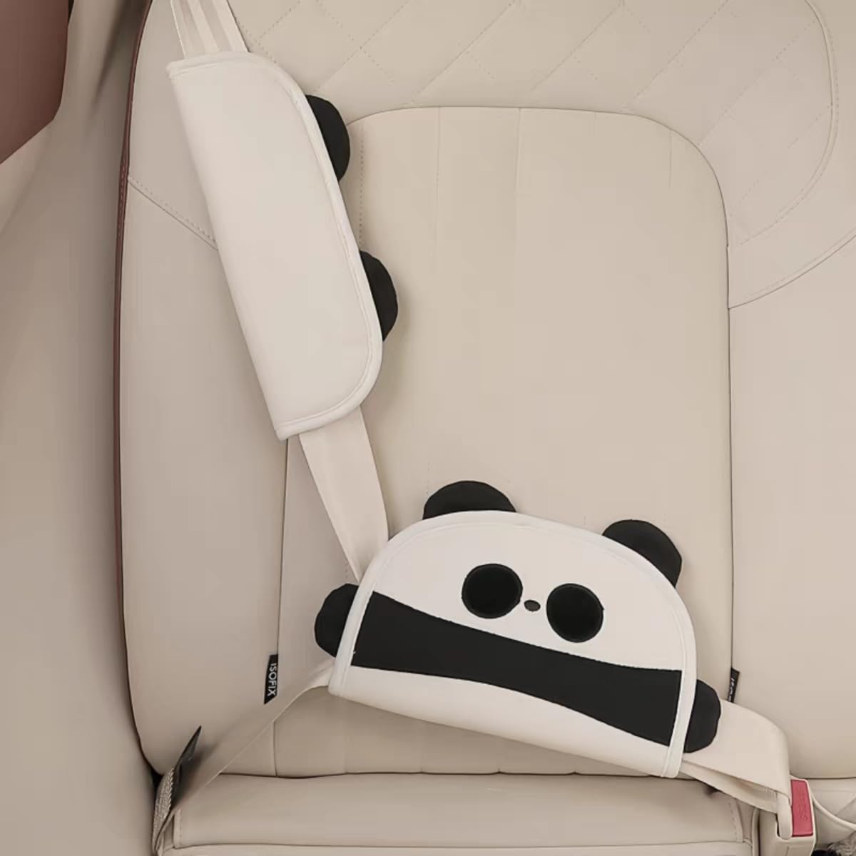 Coussin de ceinture de sécurité pour enfants, ours en forme d'animal, ajusteur de ceinture de sécurité et coussin triangulaire, housses de ceinture de sécurité pour tout-petits filles et