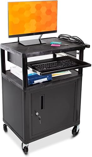 Stand Steady Tubstr - Carrito utilitario compacto de 2 estantes  Fabricado en Estados Unidos  Estantes planos de fácil carga con capacidad para