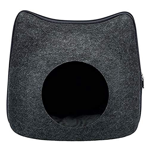 Trixie 36318 Kuschelhöhle Cat, Filz, 38 × 35 × 37 cm, anthrazit