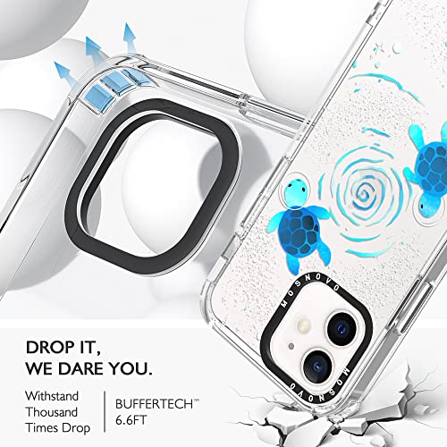 Mosnovo Compatible With Iphone 12 Pro Case, [Buffertech 6.6 Ft Drop Impact] [Anti Peel Off Tech] Clear Tpu Bumper Phone Case Cover With Cute Swirl Space Turtle Designed For Iphone 12/12 Pro 6.1" #TOP4