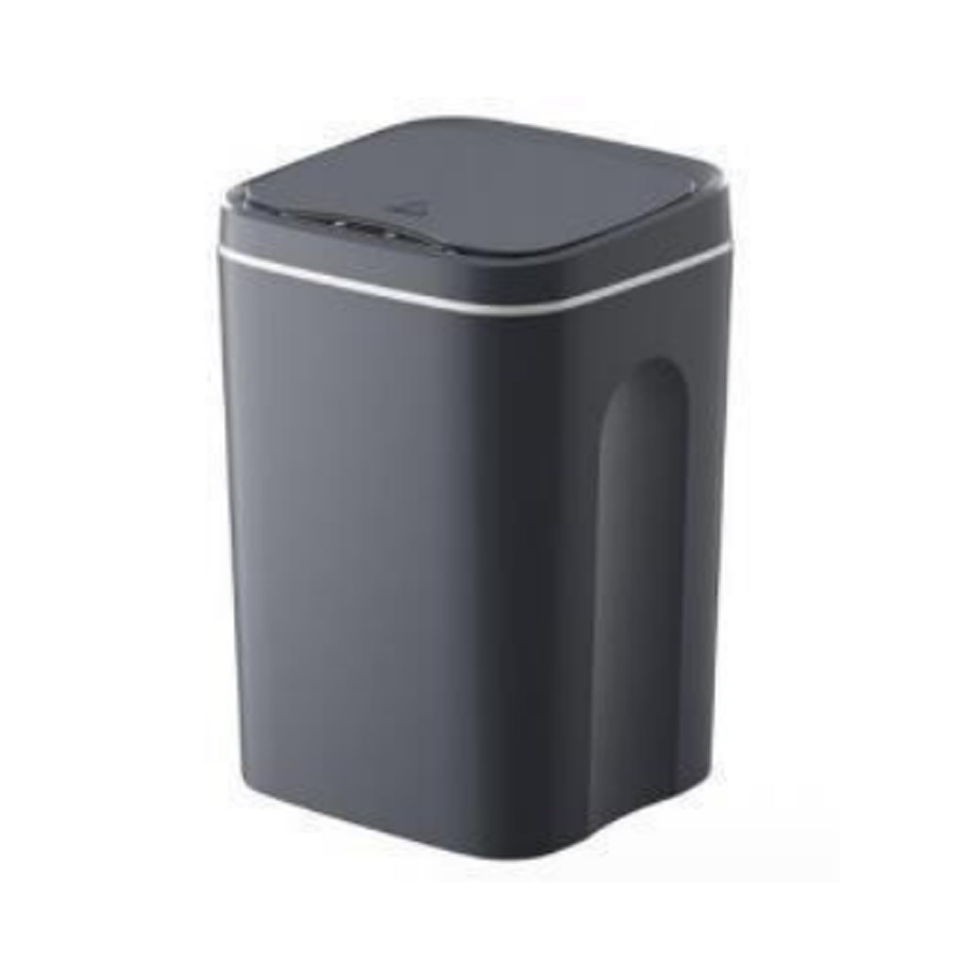 Smart-Mülleimer, 3 Öffnungsmodi, Bewegungssensor und Kick-to-Open, batteriebetriebener, automatischer Abfalleimer, schmaler Abfalleimer für Badezimmer, Küche, Dunkelgrau (10 Liter)