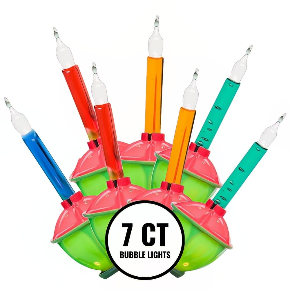 Amazon.com: Brite Star 7 Count Bubble Lights, Red/Green Base