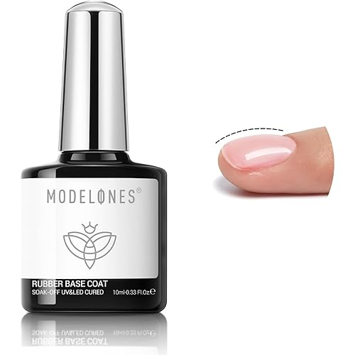 modelones Builder Gel for Nails, Jelly Pink 6 in One Nude Rubber Base Coat Strengthen Apex Building Extension Long Last Protect Soak Off Color Base Gel Manicure for Fragile Nails Art DIY Home Top Coat