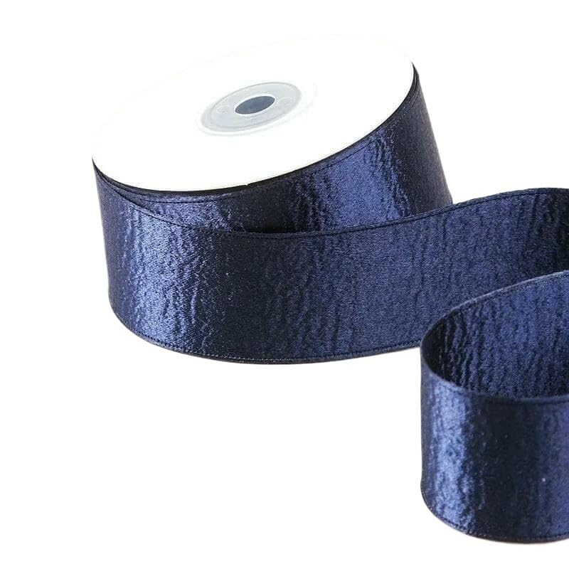 Aksamitna wstążka, Wstążka DIY do pakowania nakryć głowy w kwiaty Dwustronna wielokolorowa od 9 mm do 38 mm(Navy blue,25mm(50y))