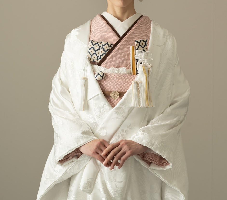 くすみピンク色掛下＋掛下帯