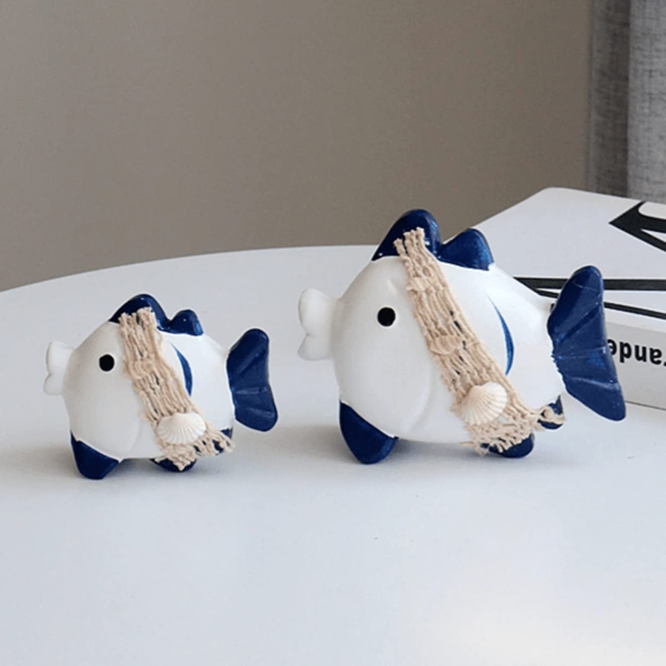 Amazon.co.jp: かわいい 魚 置物 2個セット 海洋生物 誕生日プレゼント