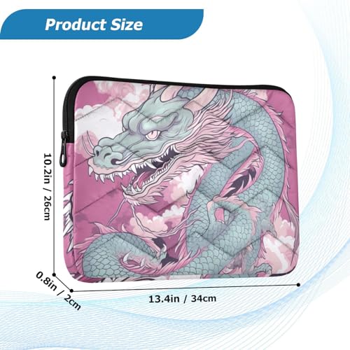 Funda para Laptop 13-14 Pulgadas Impermeable con Estampado Dragón Rosa miniatura 3