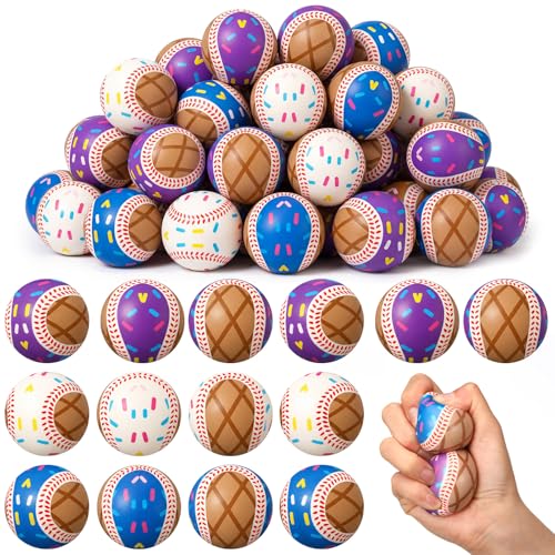 Junkin 24 Pcs Baseball Drip Soft Fidget Widget, Baseball Drip Party Favors