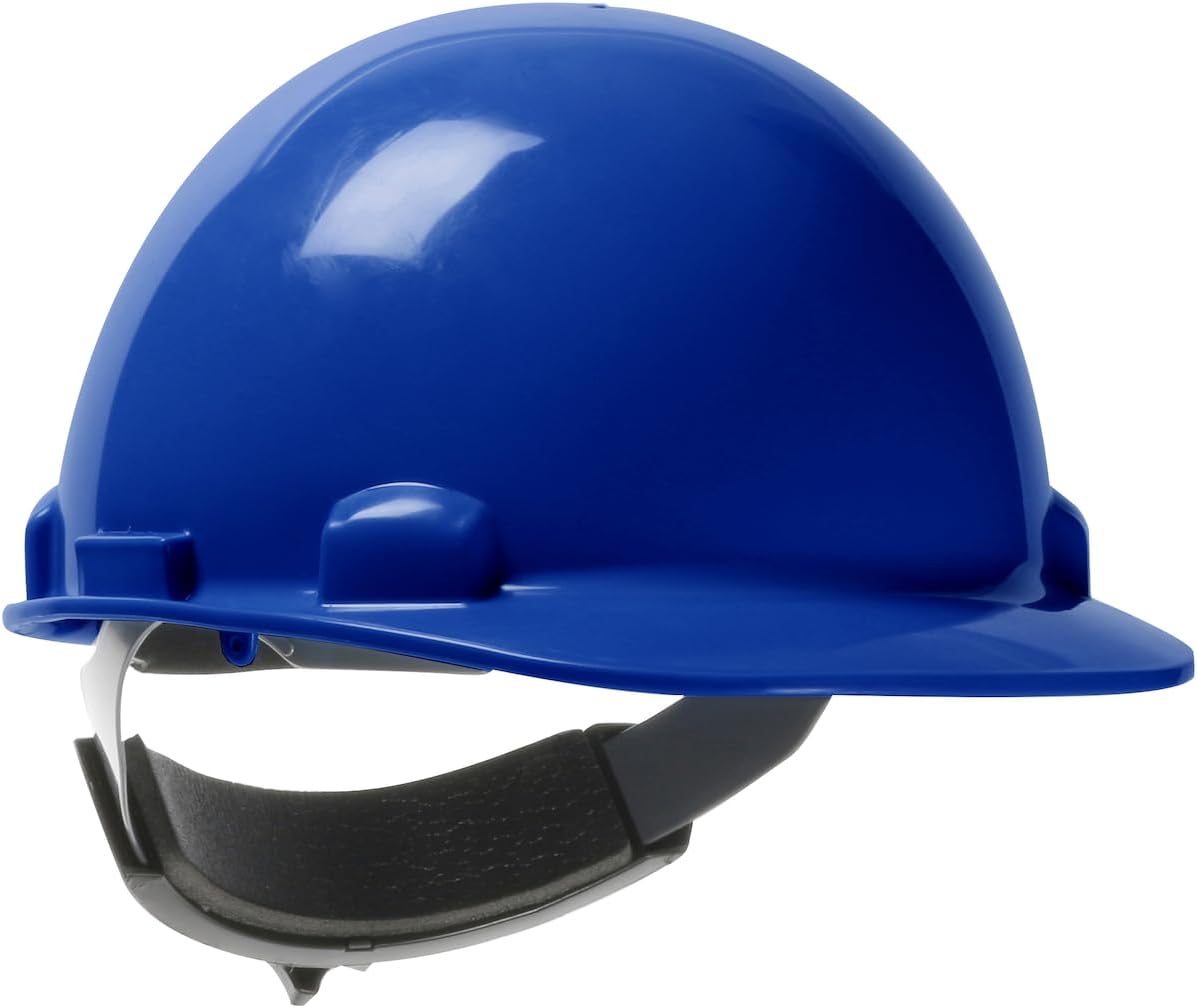 Dynamic Dom Cap Style Hard Hat, HDPE Shell, ANSI Type 1, Class E, 4-Point Suspension, Swing Wheel Ratchet Adjustment, Red (280-HP341SR-15)