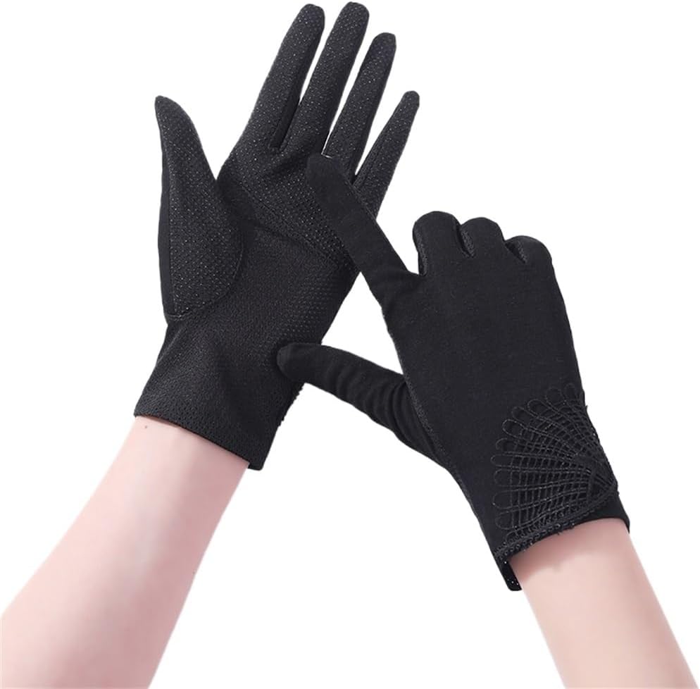 Driving Gloves Women's Touch Screen Thin Breathable Short Riding Handguards Autumn Elastic