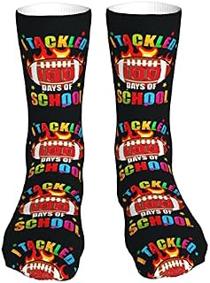 883 Compression Socks I Tackled 100 Days School Sports Socks Soft Athletic Socks Non Slip Calf Socks For Trekking Hiking Jogging 40cm